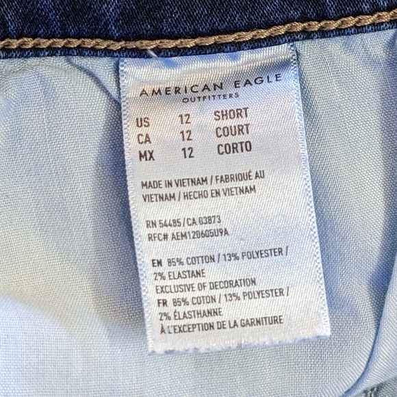 AMERICAN EAGLE, Next Level, Hi-Rise Jegging Crop, Gravity Blue, Size 12 Short. - Picture 9 of 9